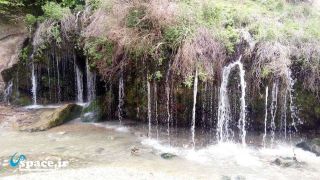 نمای زیبایی از آبشار در نزدیکی اقامتگاه بوم گردی ناژو - مینودشت - روستای کرنگ کفتر